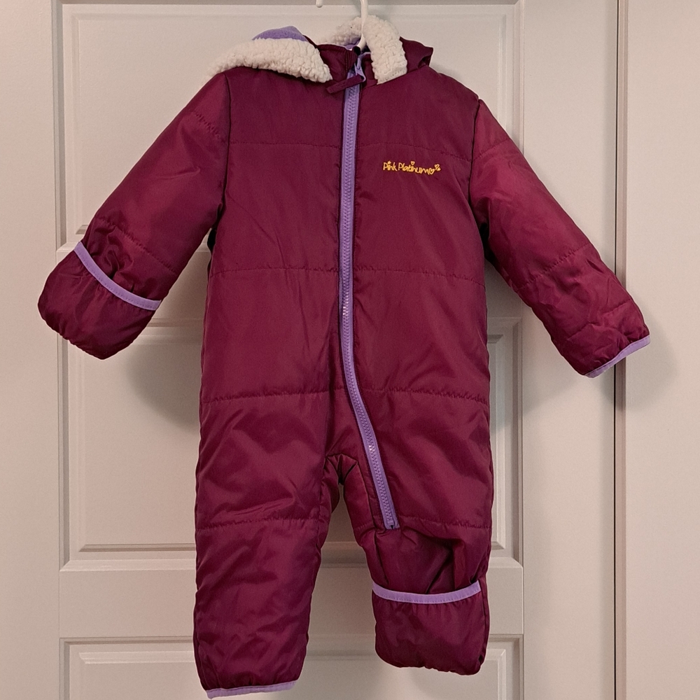 Purple snowsuit